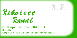 nikolett randl business card